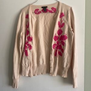 Floral embroidered cardigan